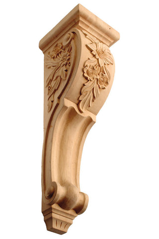 Corbel with Floral / Extra Large / 26 1/2